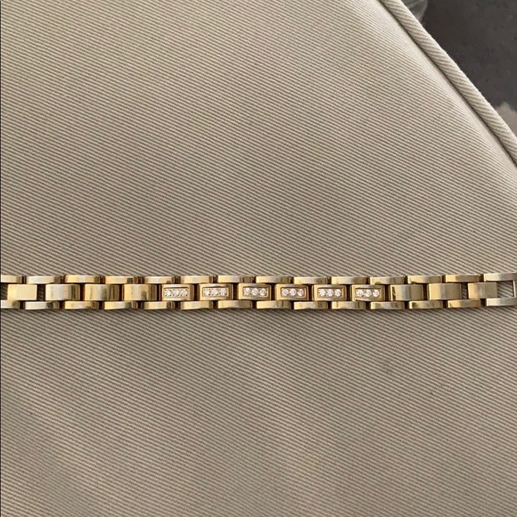 Stainless steel bracelet with factory made diamond - Picture 1 of 2